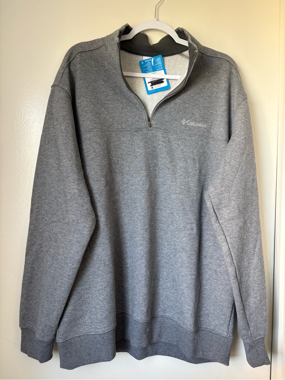Columbia Men's Heather Gray Half-Zip Pullover Fleece